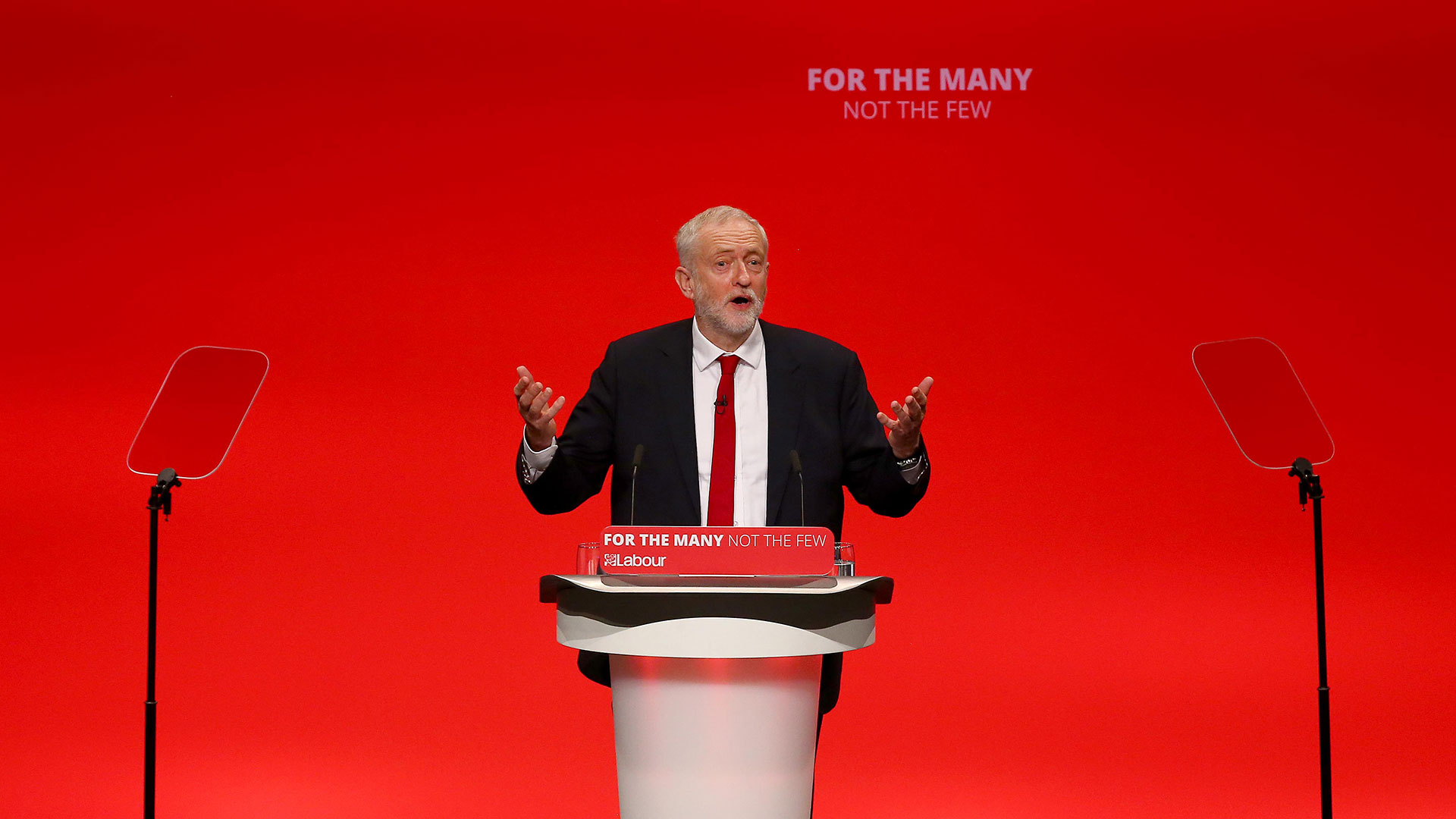 Labour leader Jeremy Corbyn delivers his keynote speech at the Party's conference in Brighton