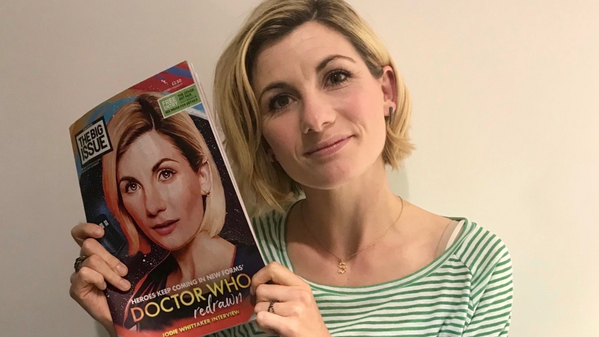 Jodie Whittaker with Big Issue