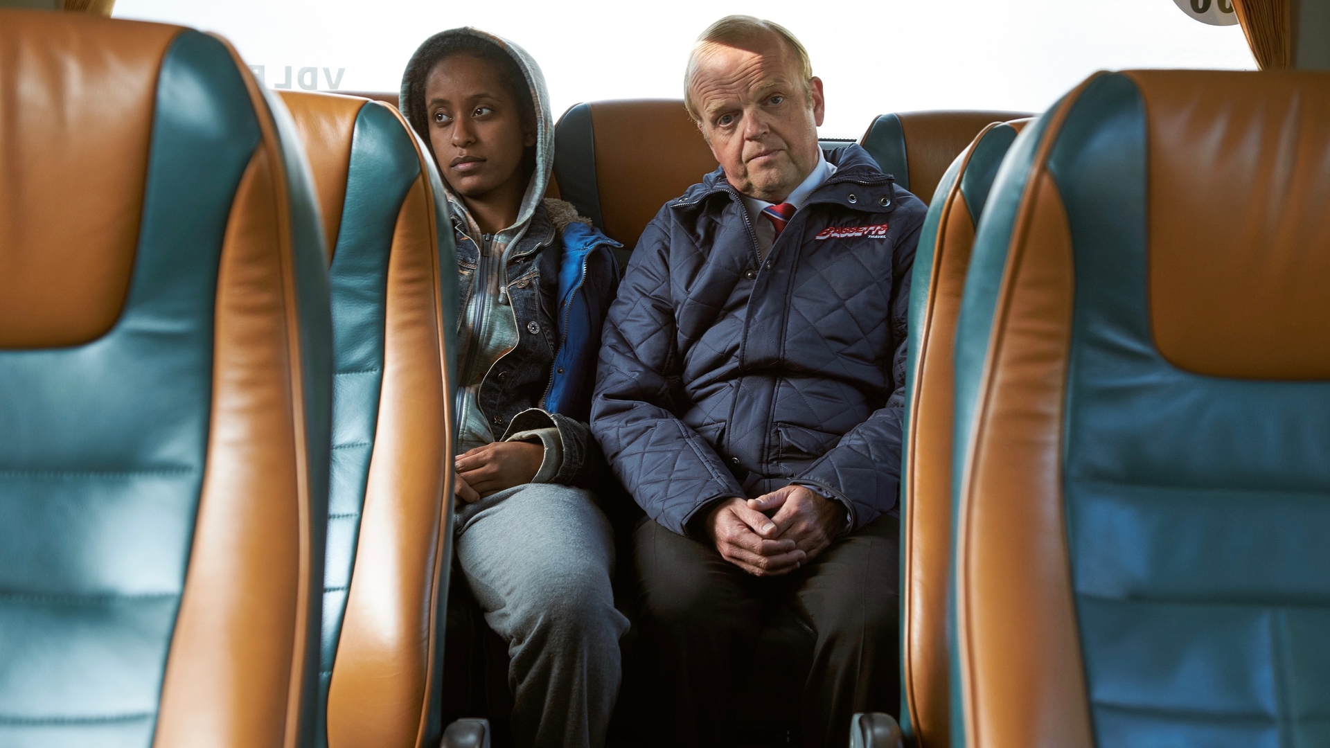 Toby Jones and Luwam Teklizgi in Don't Forget The Driver