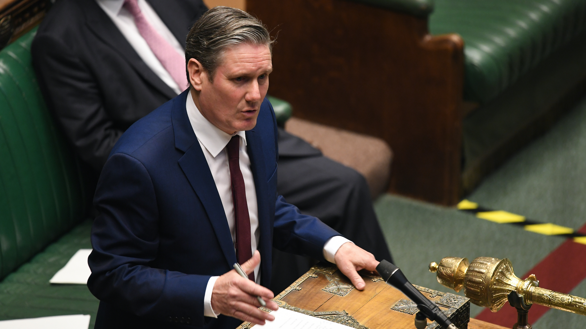 Keir Starmer stands at the dispatch box in the House of Commons