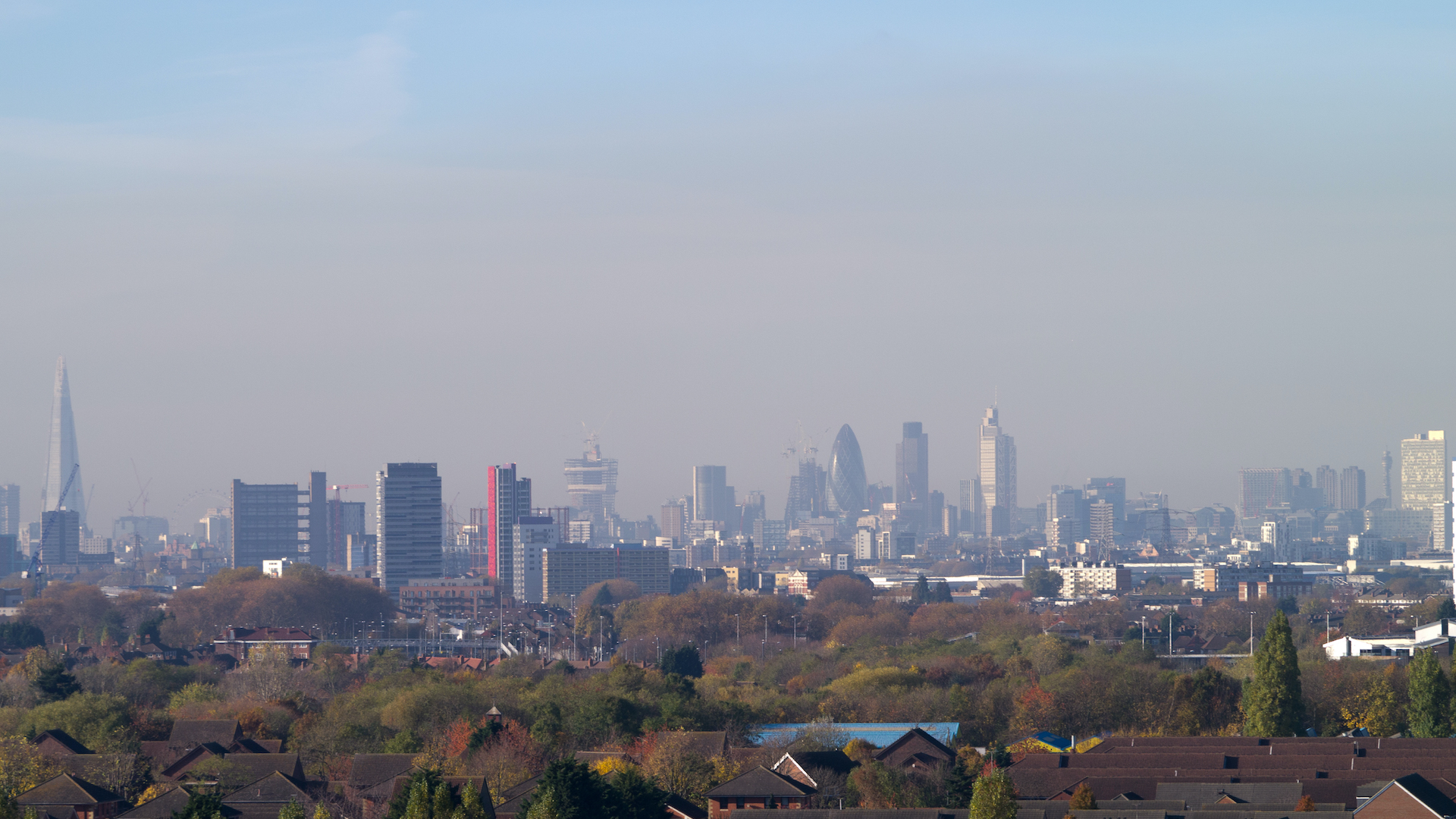 Smog over London in 2012