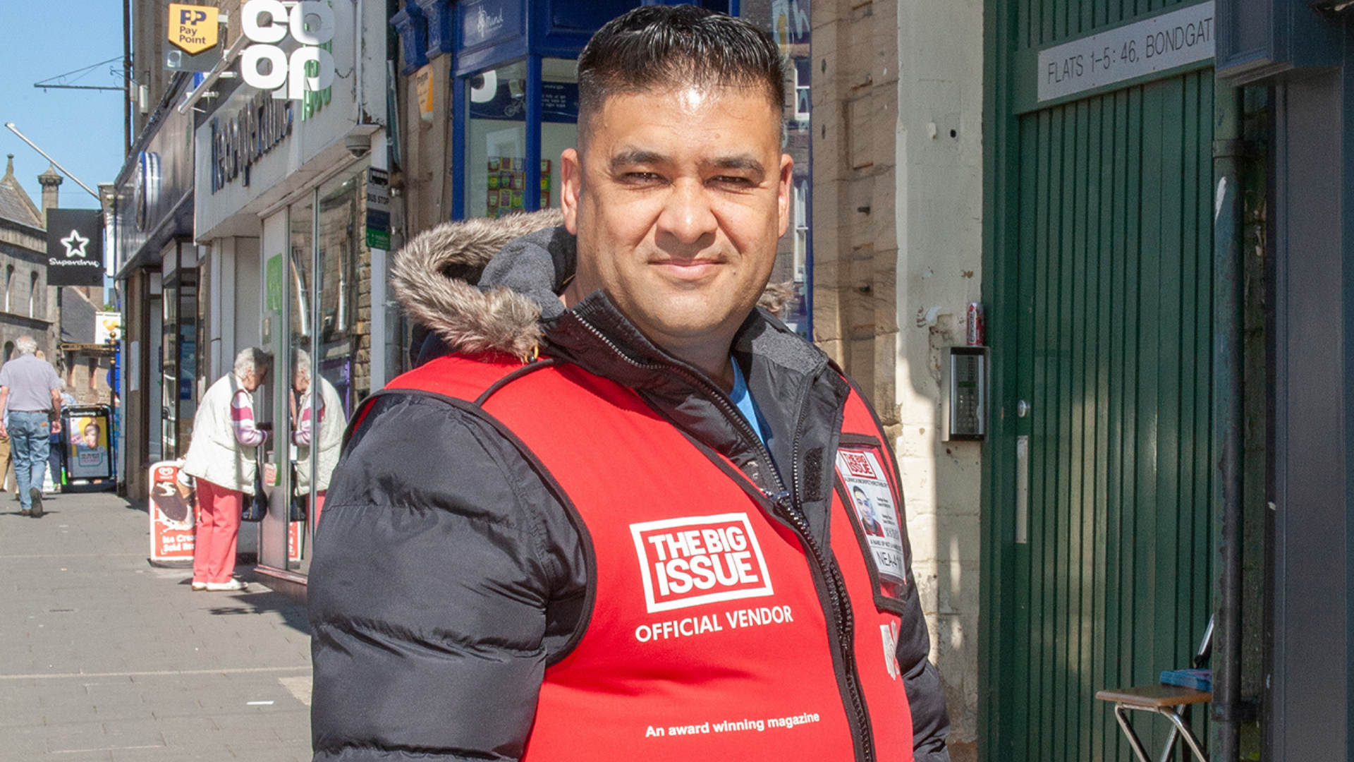 " In the last few months I received settled status for me and my family and I am very, very happy. I feel my future is OK," says Big Issue vendor Pedra.