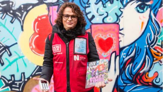 One vendor involved in the new LinkedIn project is Emma Ford,who usually sells the magazine in Victoria Station in London. Image credit: Louise Hayward-Schiefer / The Big Issue