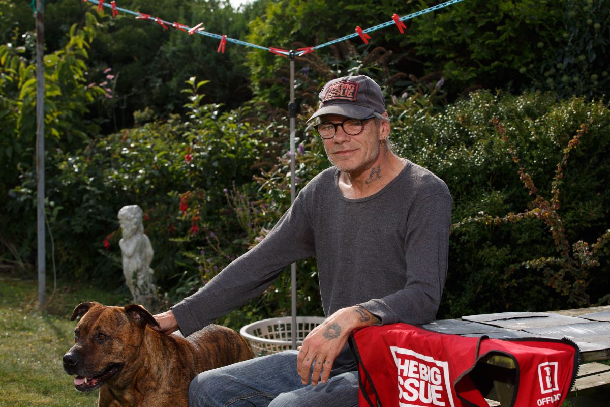 Big Issue vendor Mark Stevenson slept rough for a week last year. He sees more homelessness from his pitch on the high street. Photo: Exposure Photo Agency