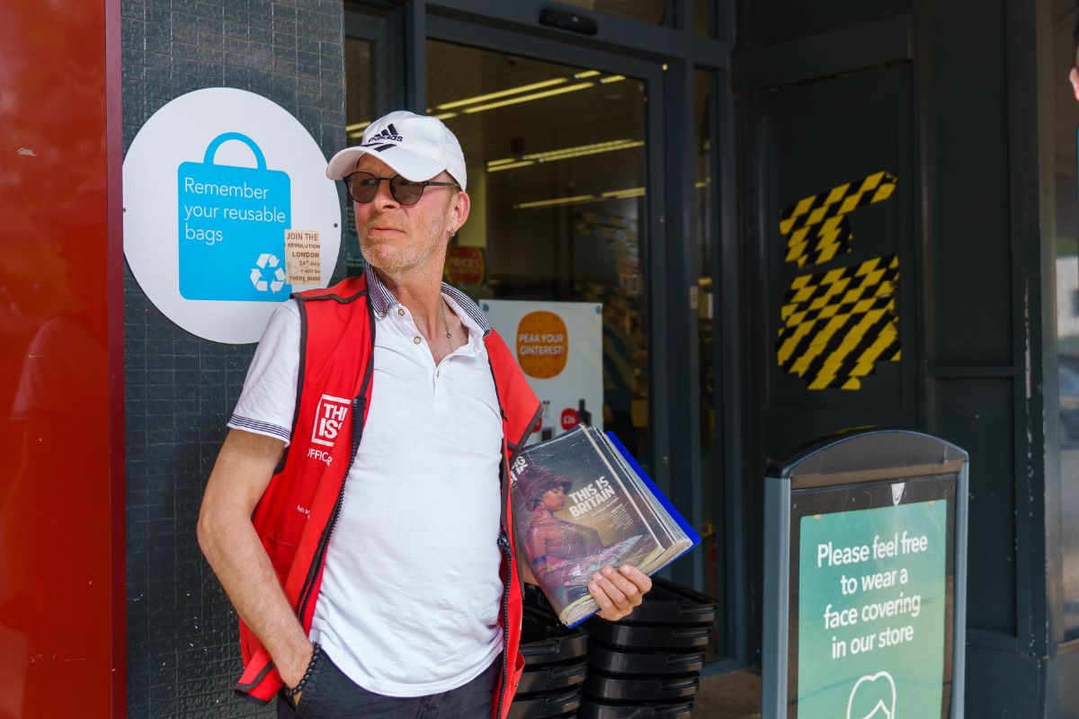 Richard Broadway lives in Margate and sells The Big Issue on the high street in Westgate-on-Sea. Image: Exposure Photo Agency