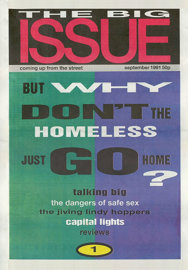 The First Big Issue Cover from September 1991