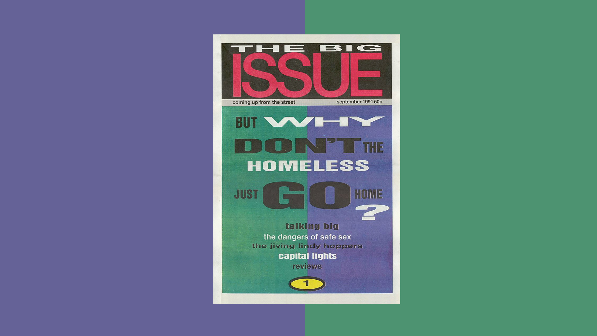 The Big Issue's first ever cover.