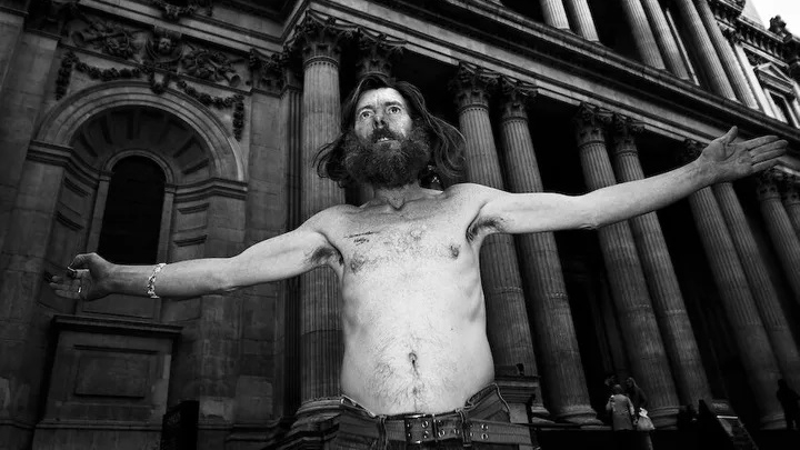 Jimmy McMahon on the steps of St Paul's Cathedral, February 2012. Image: Paul Davey Photo: Paul Davey