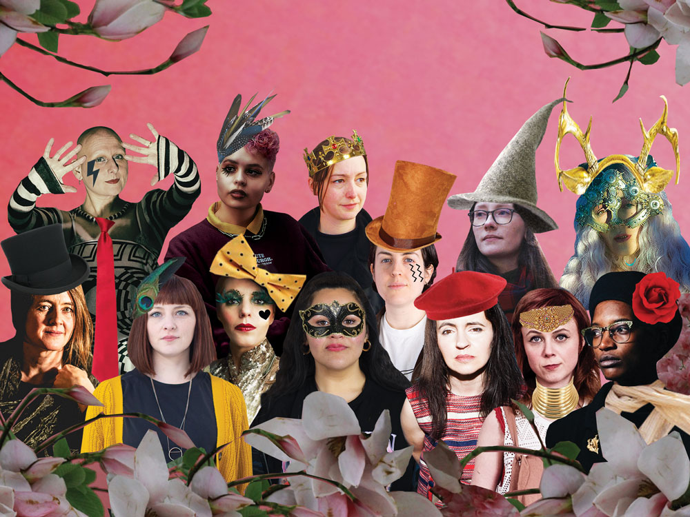 The members of Hen Hoose, 'Britain's only' all-female and non-binary production house