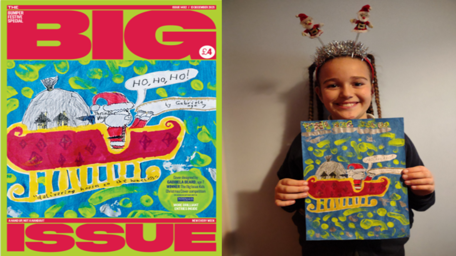 Gabriela Beard, winner of kids cover competition, and her design