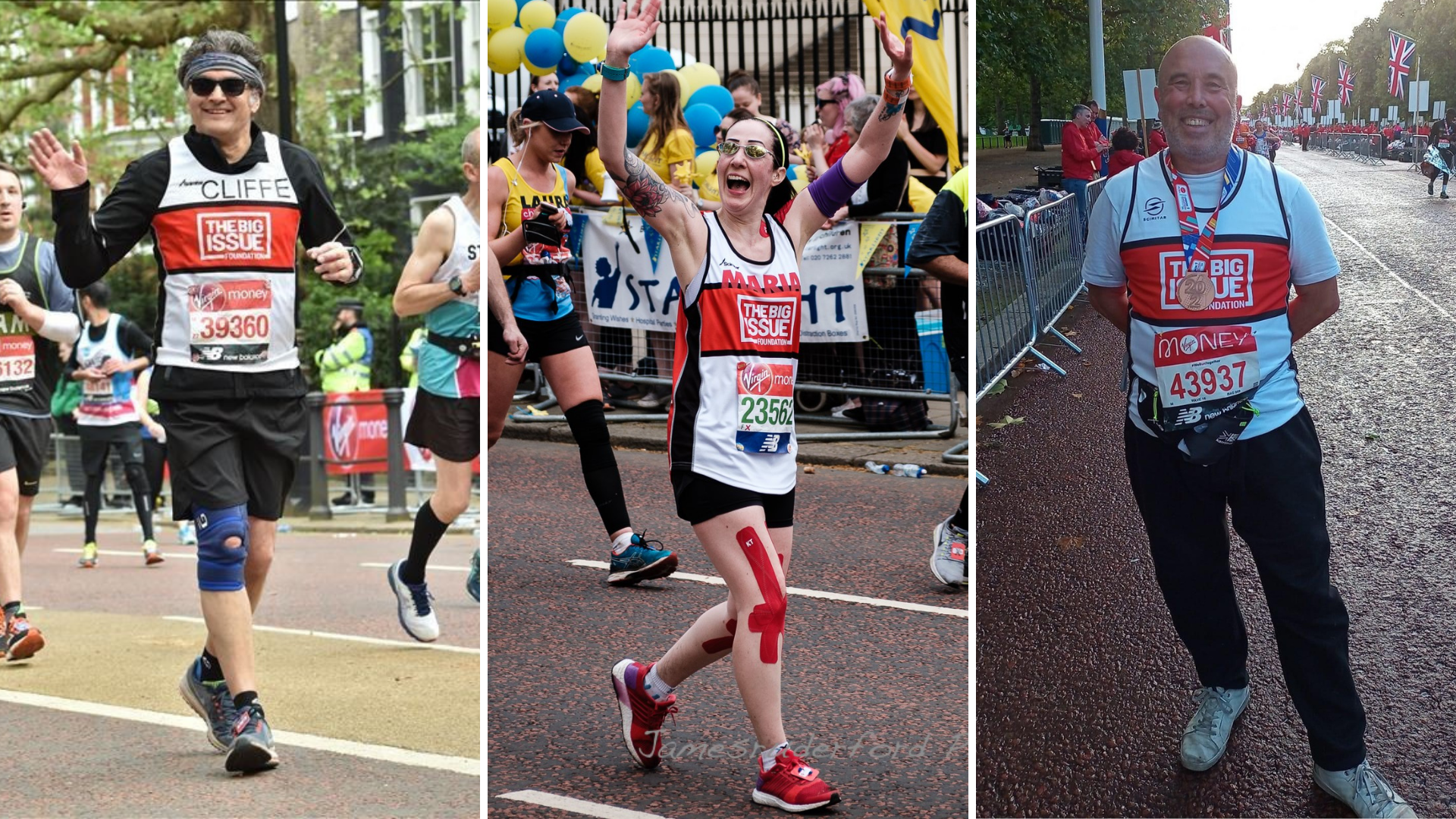 Big Issue supporters taking on the London Marathon
