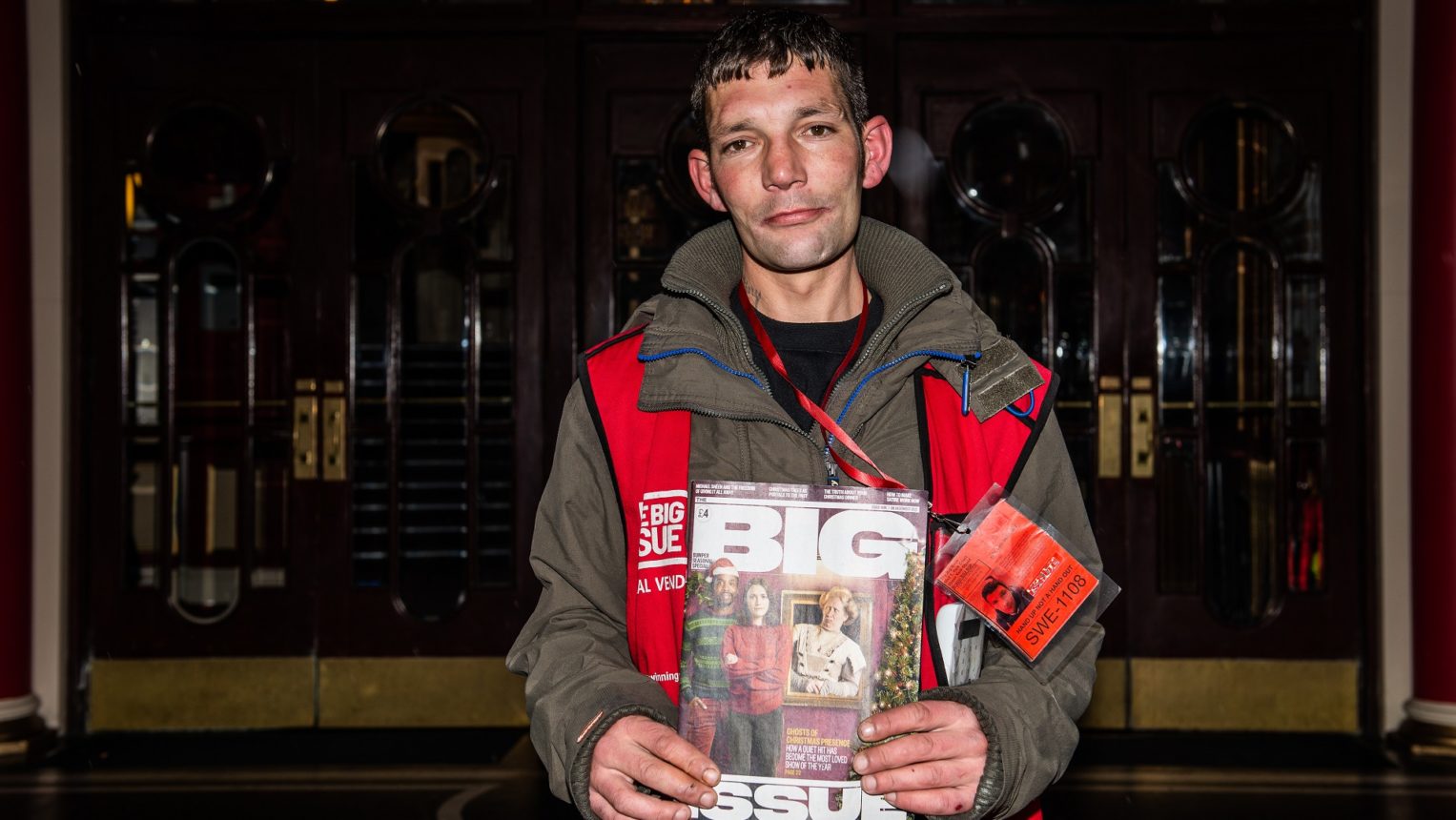 Big Issue vendor Damian Davies
