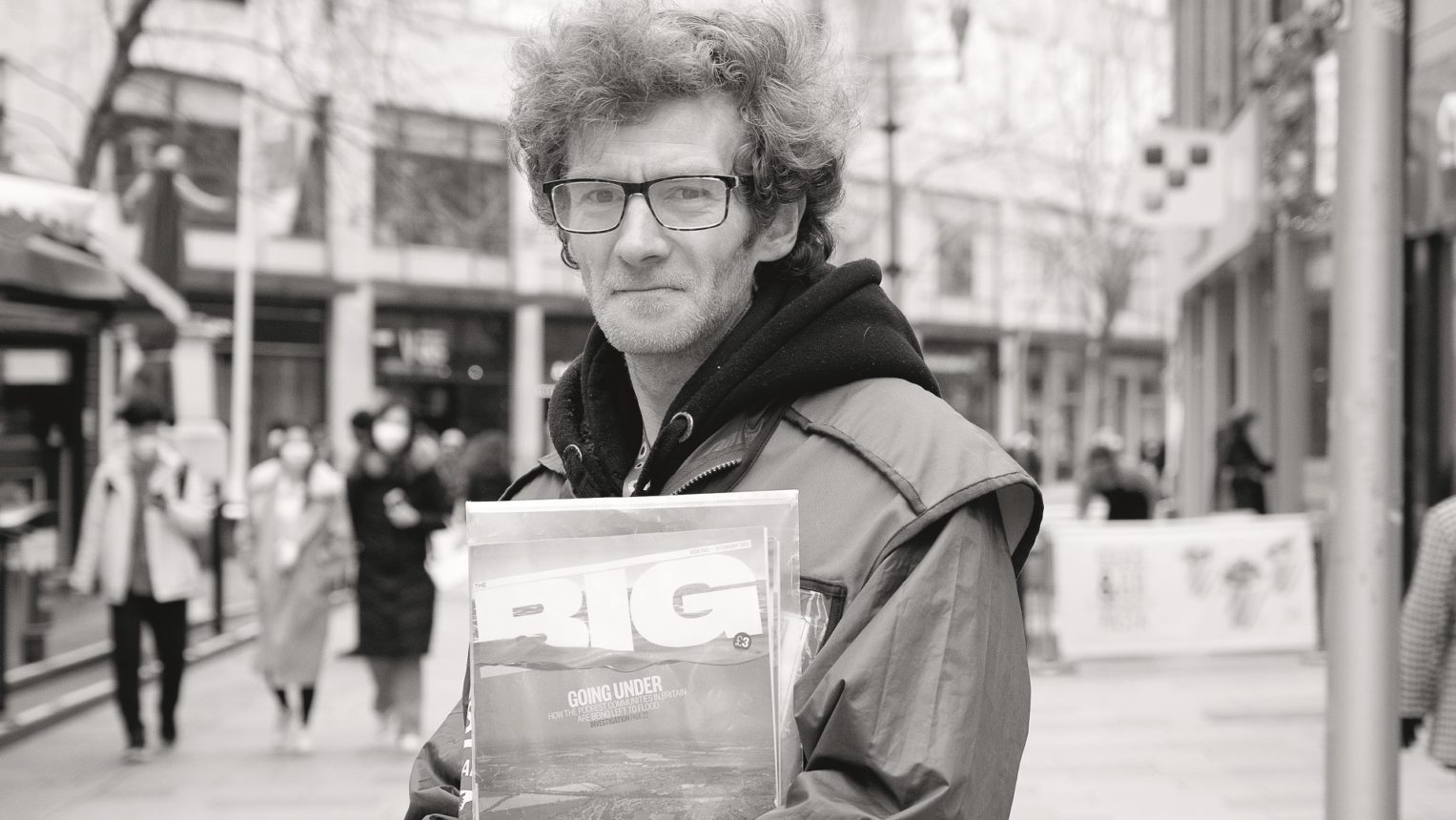 Big Issue vendor James Davis in Cardiff