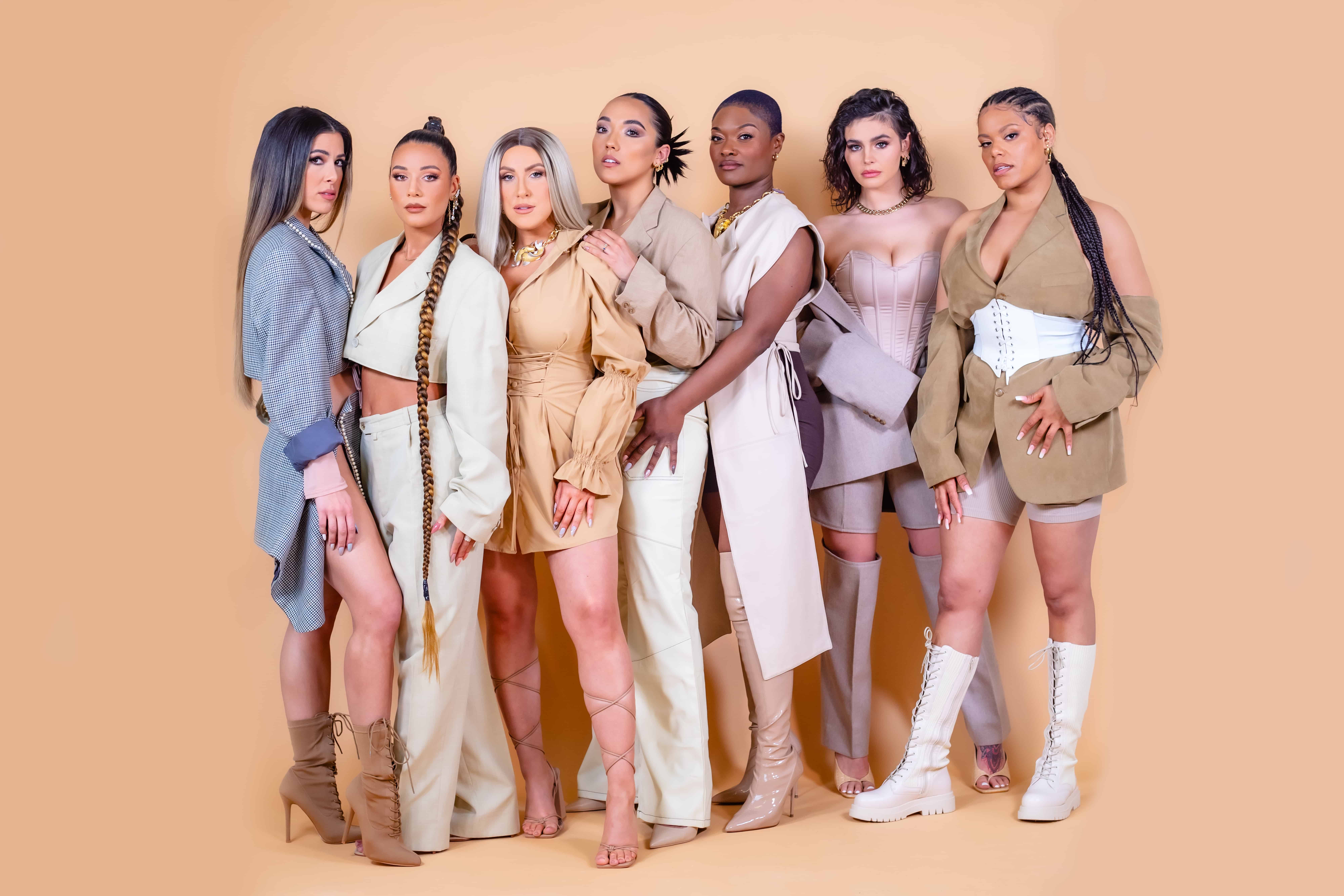 SVN are, from left to right: Aimie Atkinson, Maiya Quansah-Breed, Natalie May Paris, Grace Mouat, Alexia McIntosh, Millie O'Connell and Jay'J Richard-Noel. Credit Danny Kaan
