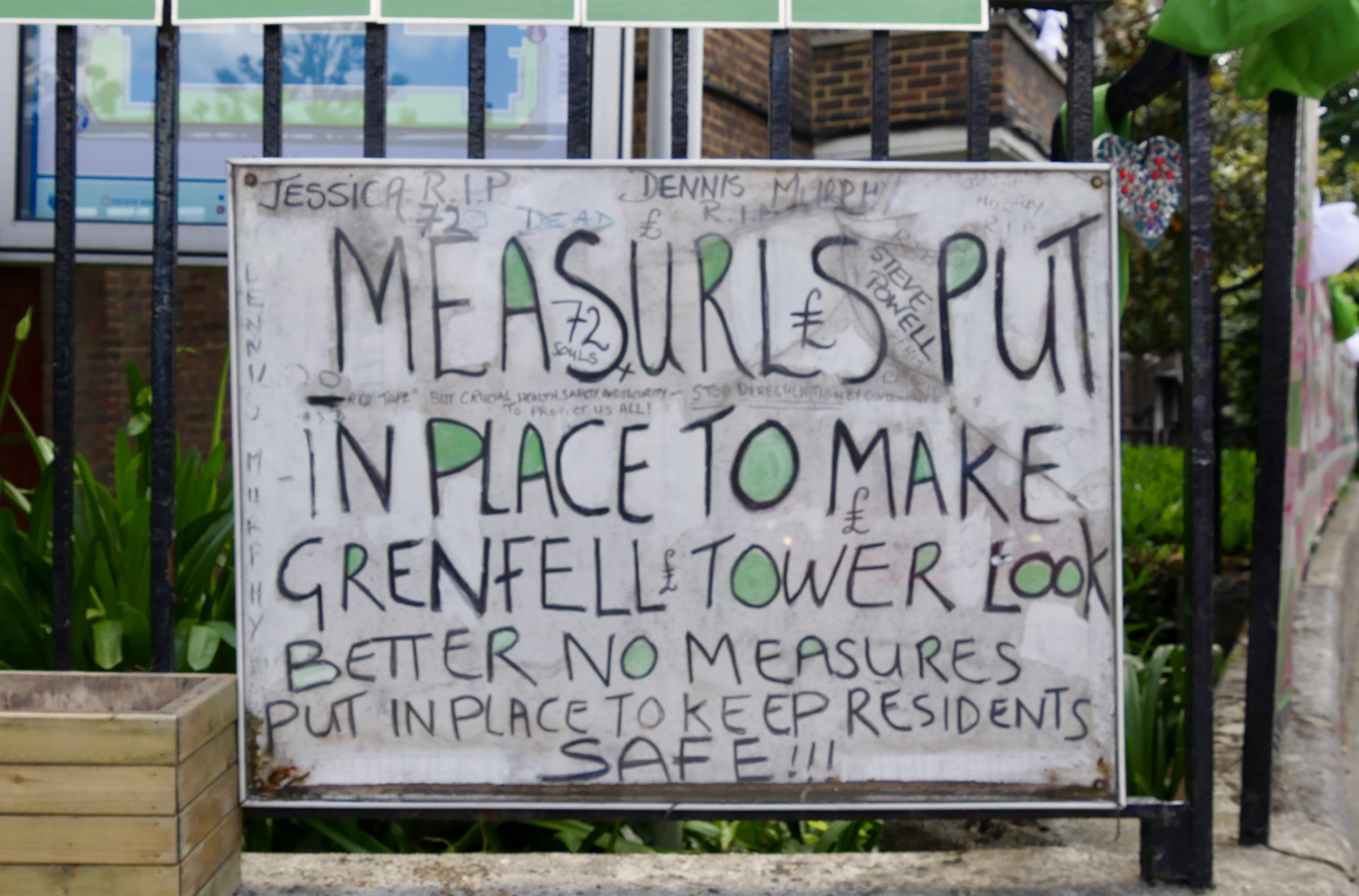 "Measurements put in place to make Grenfell Tower look better, no measurements put in place to keep residents safe" 