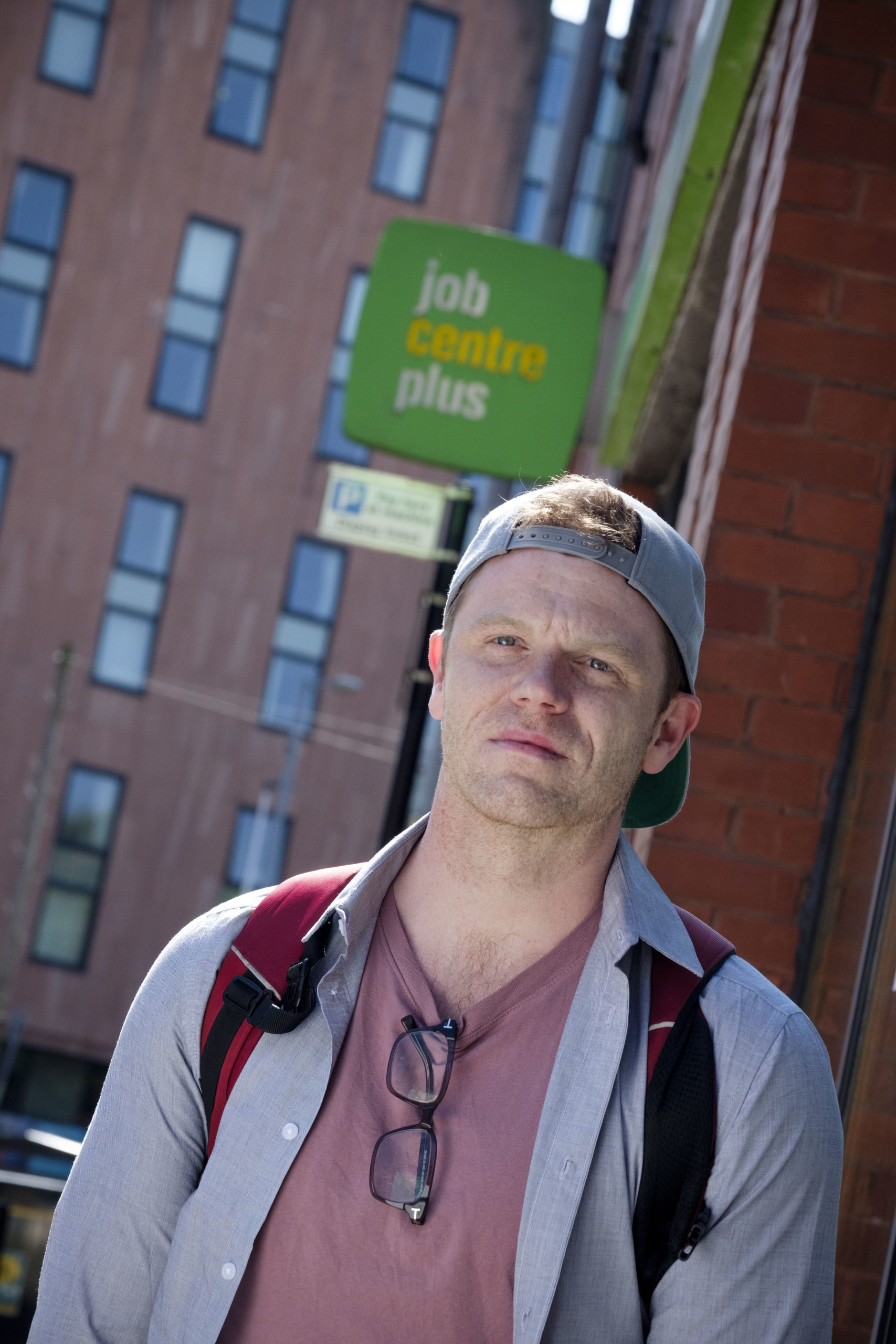 Darren McGarvey pictured outside Partick Job Centre. Credit: Peter Byrne