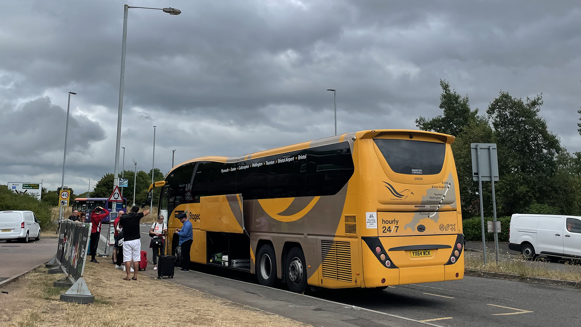 The Falcon bus from Taunton to Bristol Airport