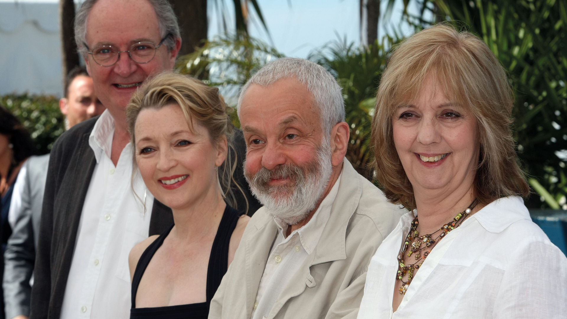 Jim Broadbent, Lesley Manville, Mike Leigh and Ruth Sheen in Cannes