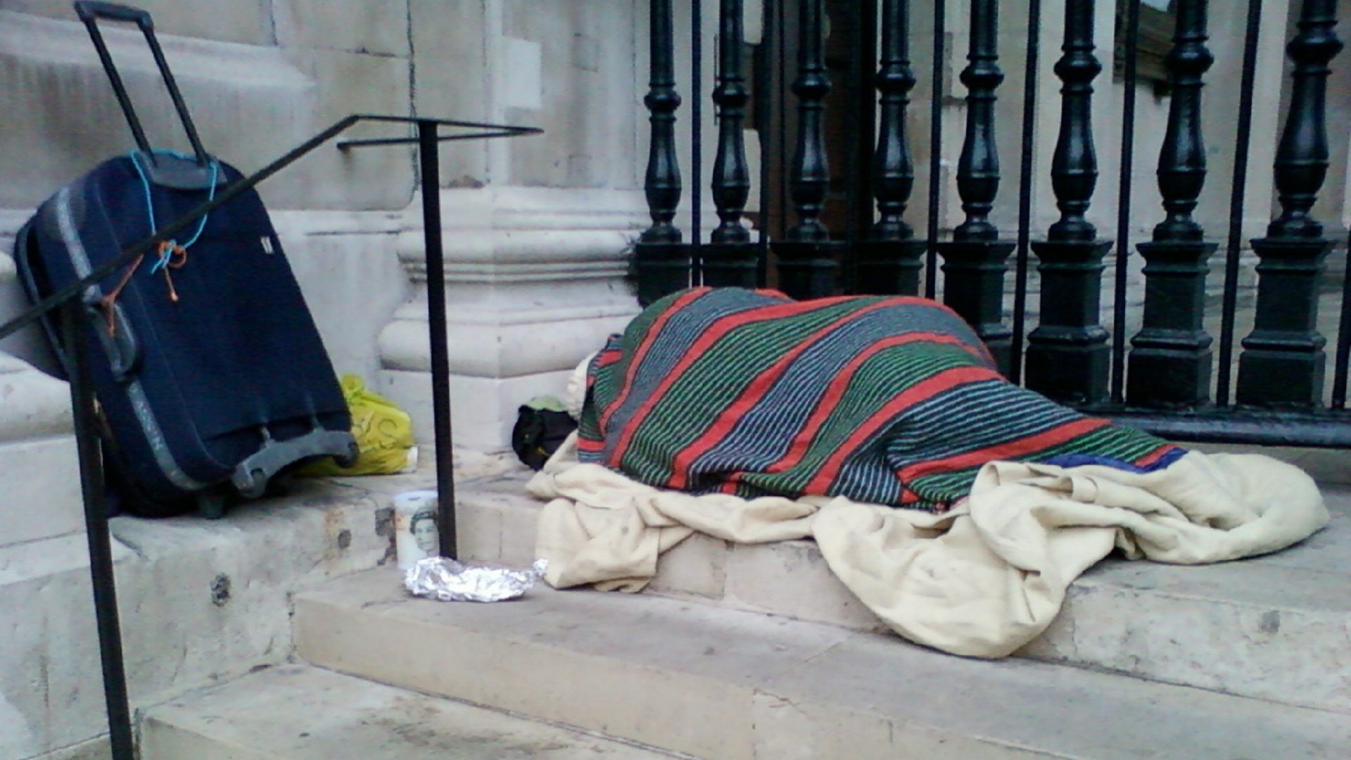 rough sleeper experiencing homelessness in London