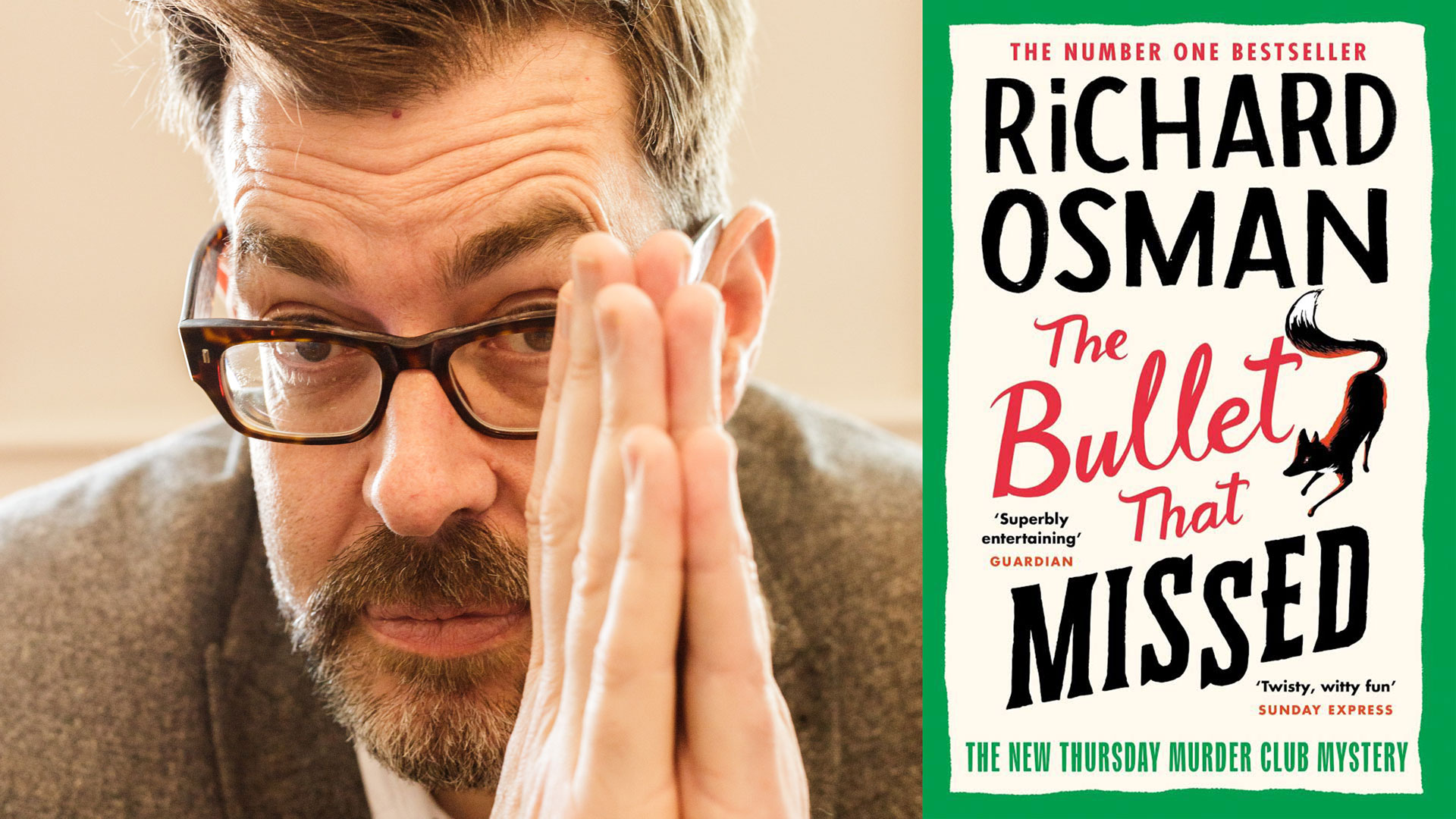 Richard Osman, author of The Bullet That Missed