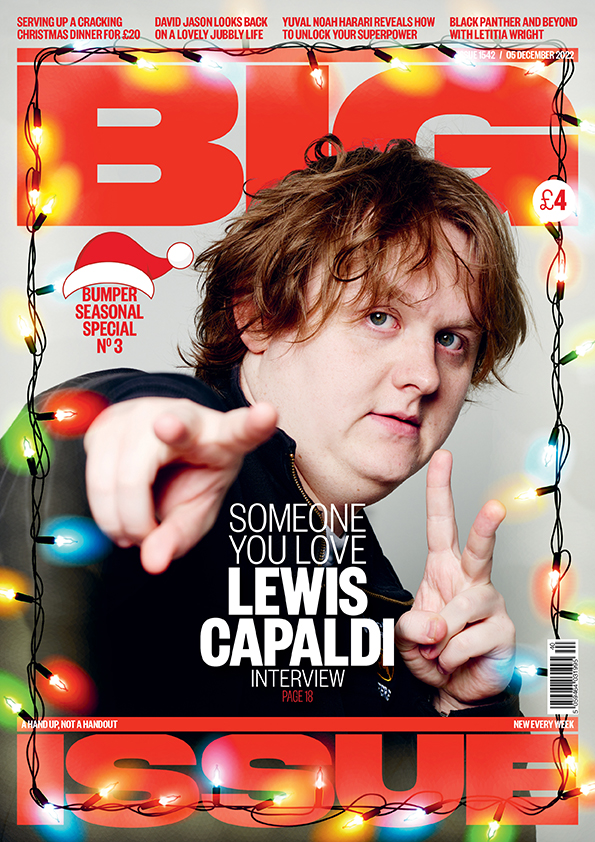 Lewis Capaldi on the cover of The Big Issue, out 5 December 2022