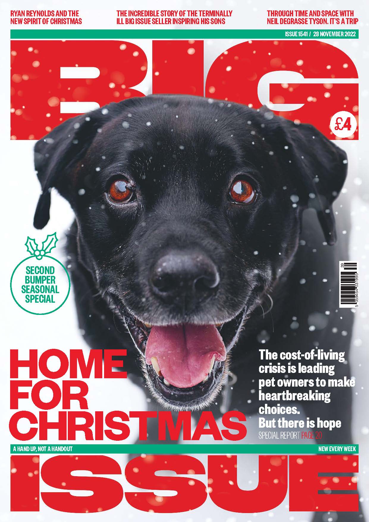 Rocky on the cover of The Big Issue