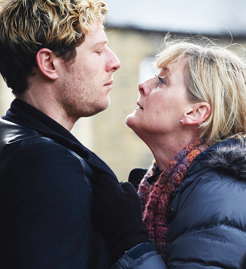 A tense moment between Royce (James Norton) and Cawood (Sarah Lancashire) in Happy Valley