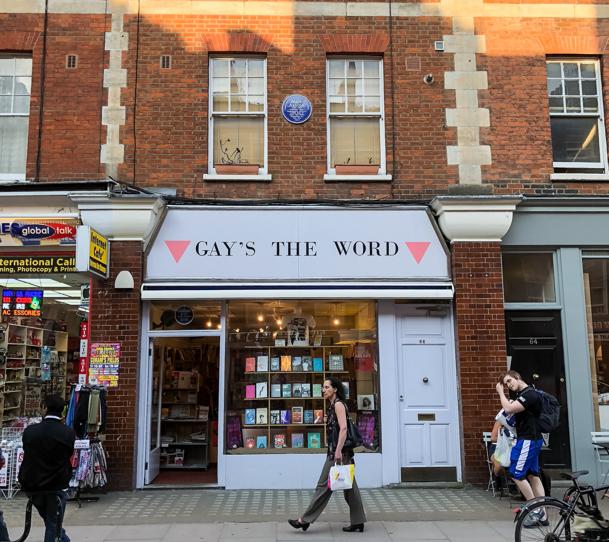 Gay's the Word bookstore store front in Bloomsbury, London