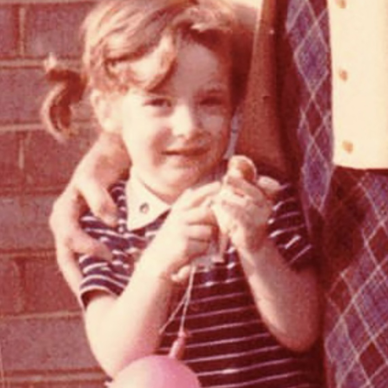 Tracy- Ann Oberman aged three
