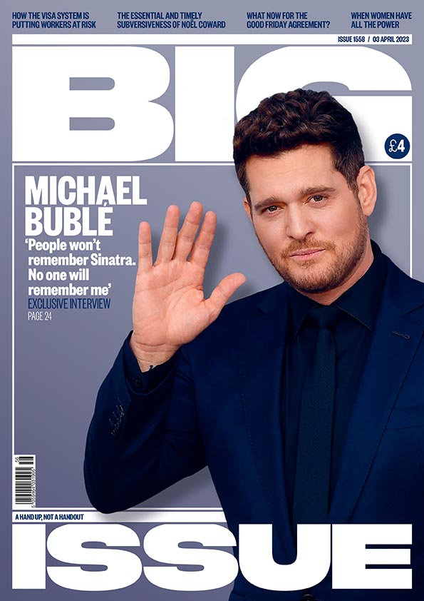 Michael Bublé on the cover of The Big Issue
