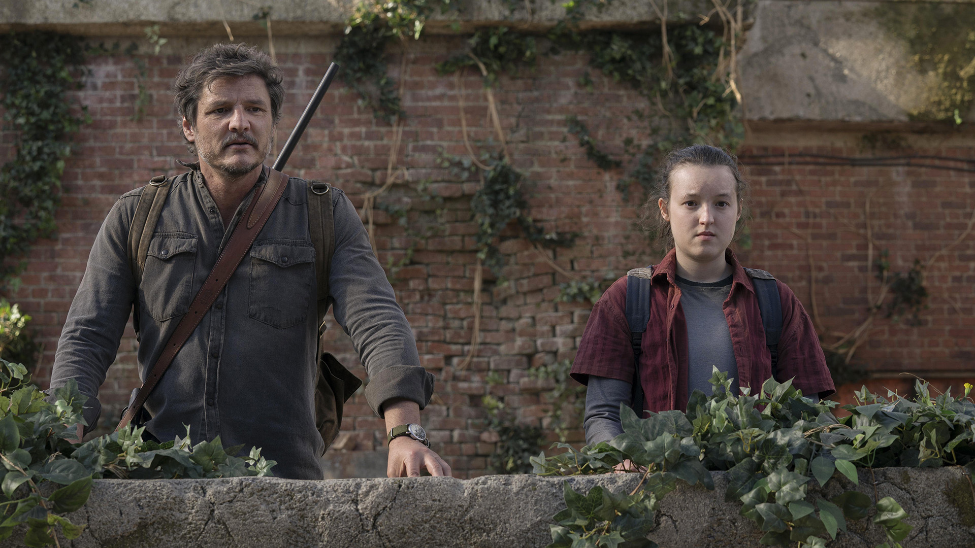 Pedro Pascal and Bella Ramsay in The Last Of Us. 