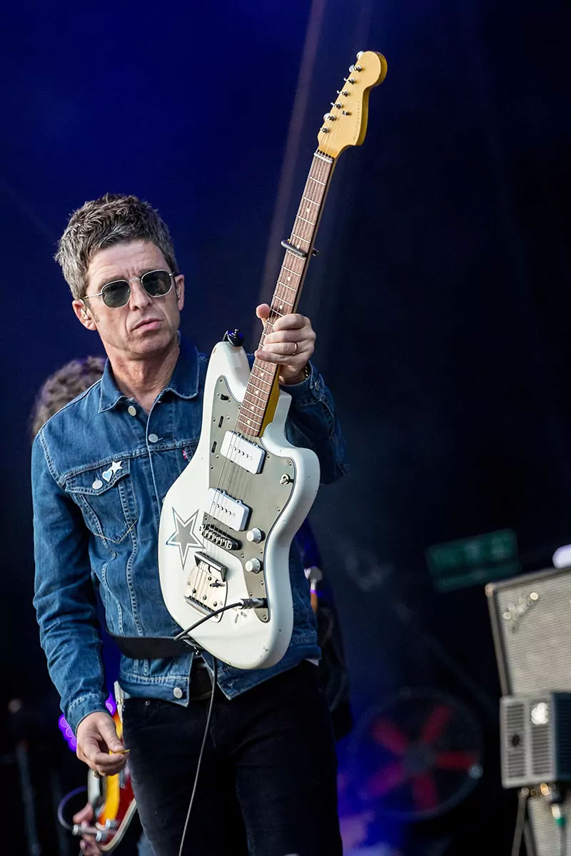 Noel Gallagher onstage with his High Flying Birds, Tramlines festival, Sheffield. 