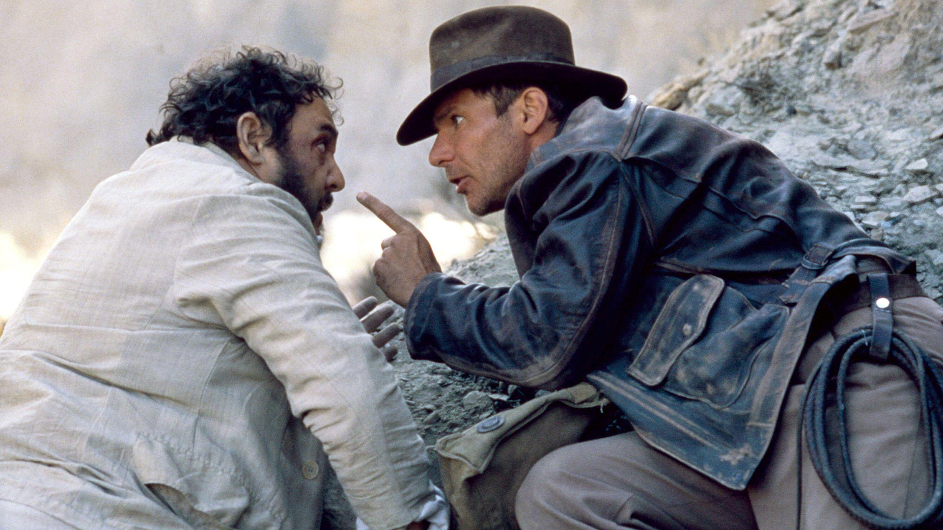 Indiana Jones and the Last Crusade: John Rhys-Davies and Harrison Ford