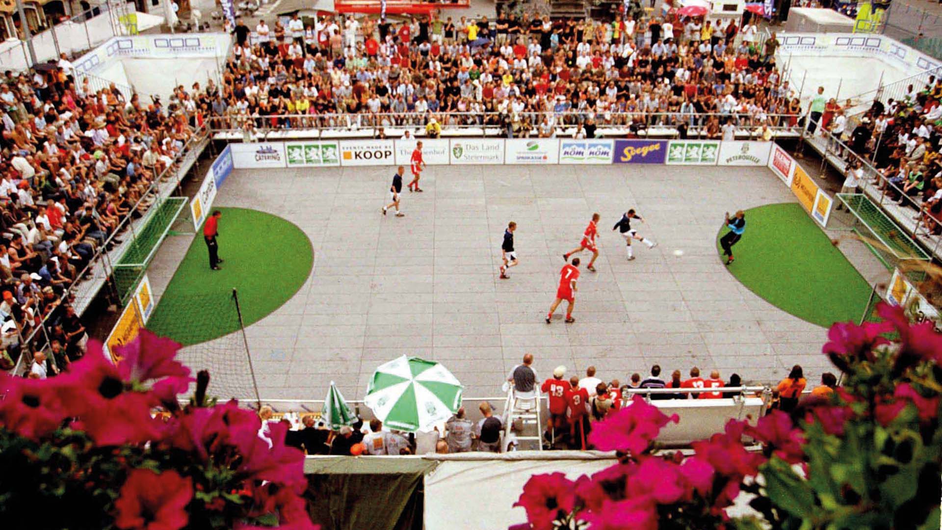 A football match in Graz, 2003