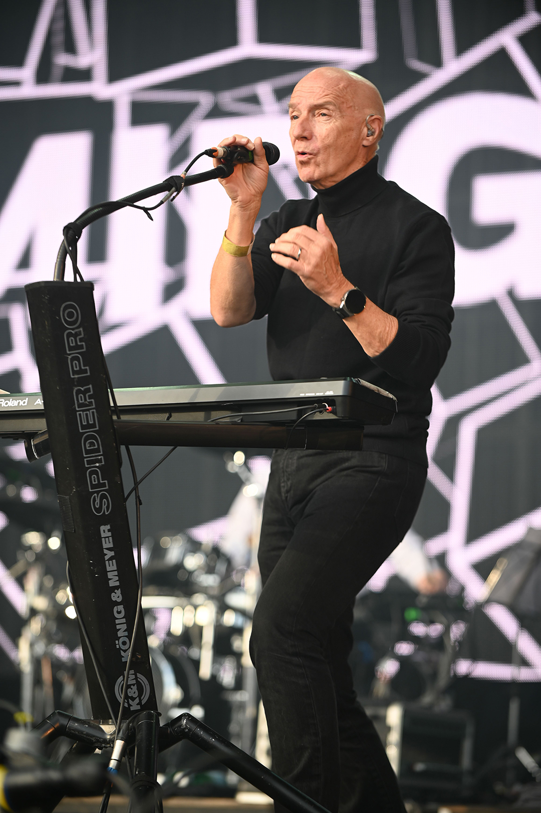 Midge Ure performing at the Let’s Rock festival in Leeds