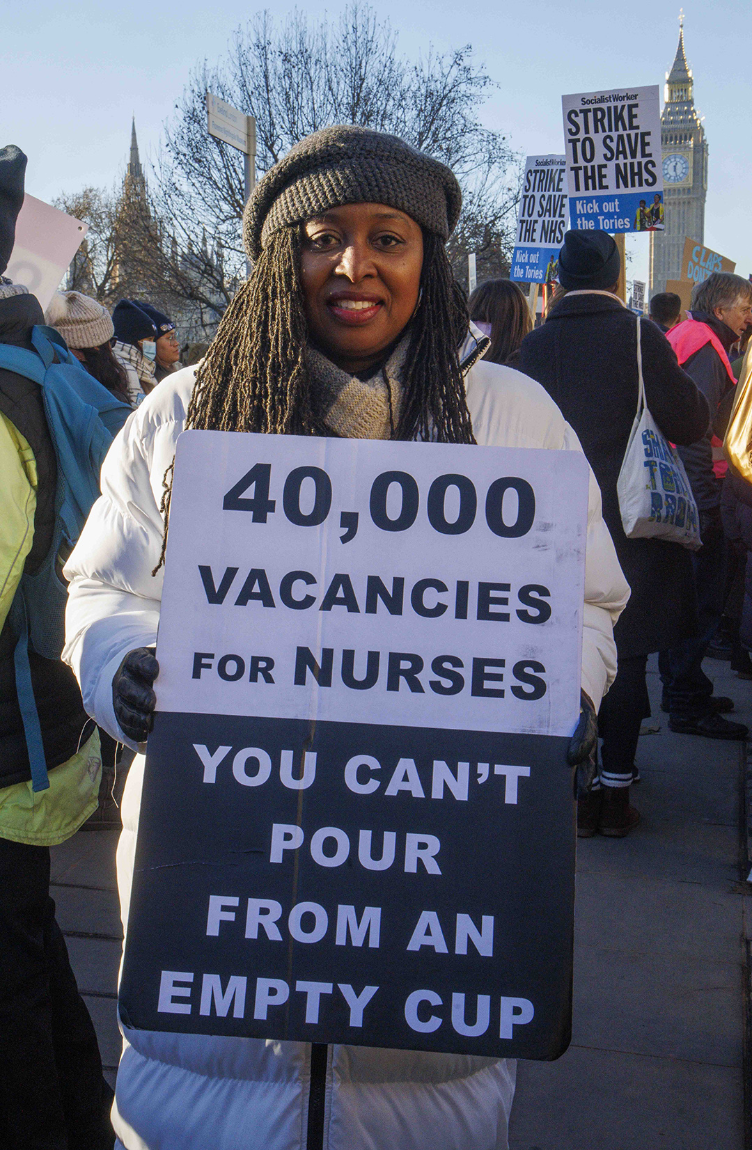 Dawn Butler at Nurses strike in London
