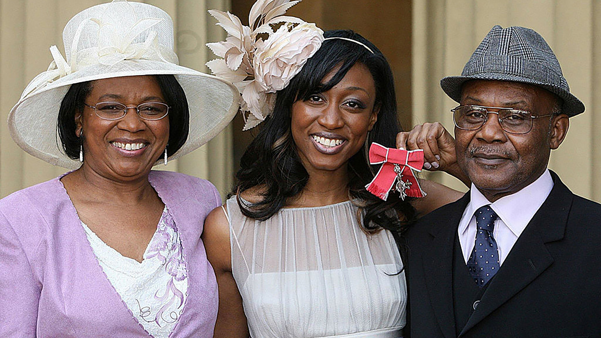 Beverley Knight With her parents at Buckingham Palace