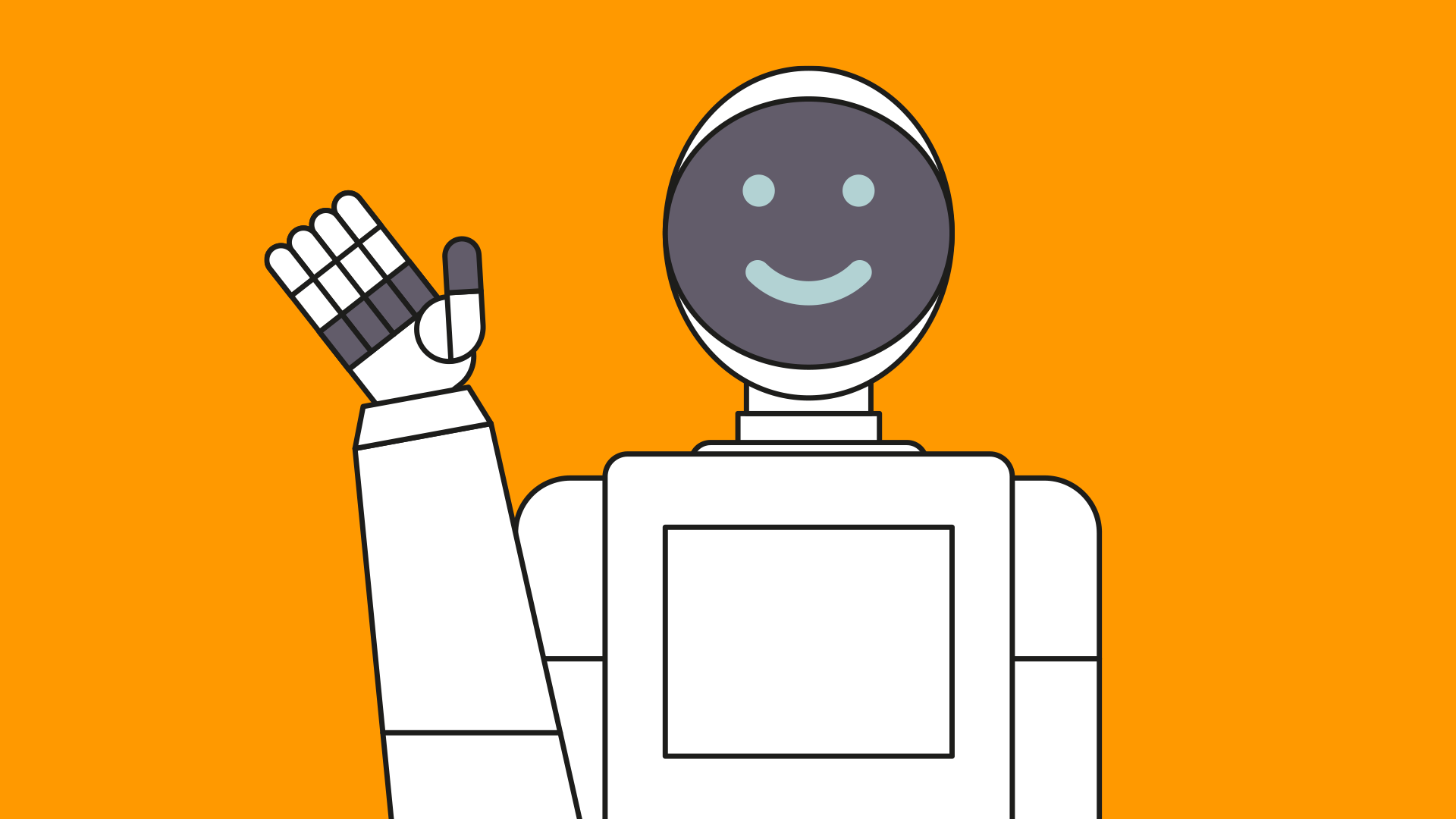 Illustration of a robot teacher