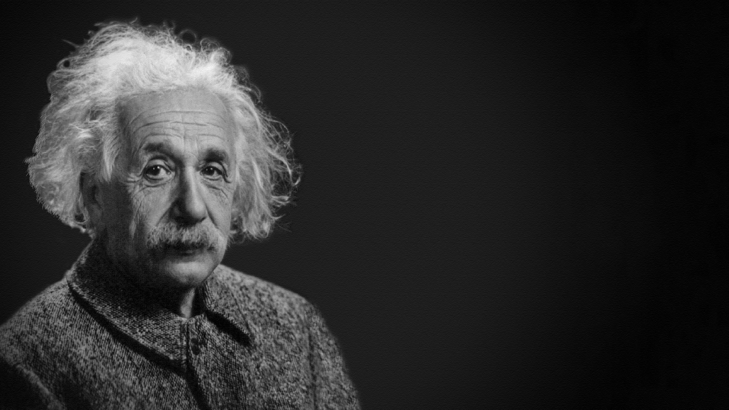 Albert Einstein in black and white