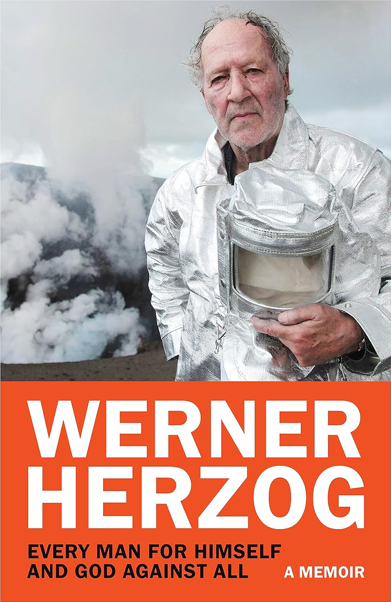 Werner Herzog on his book cover