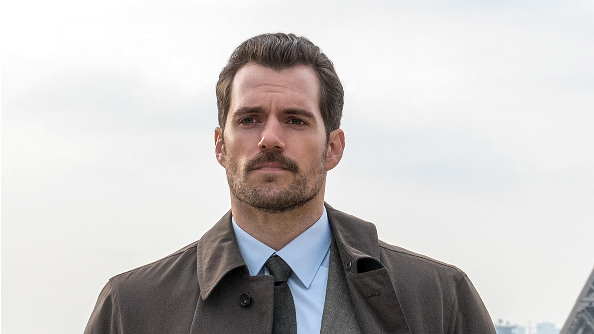 Henry Cavill with a moustache