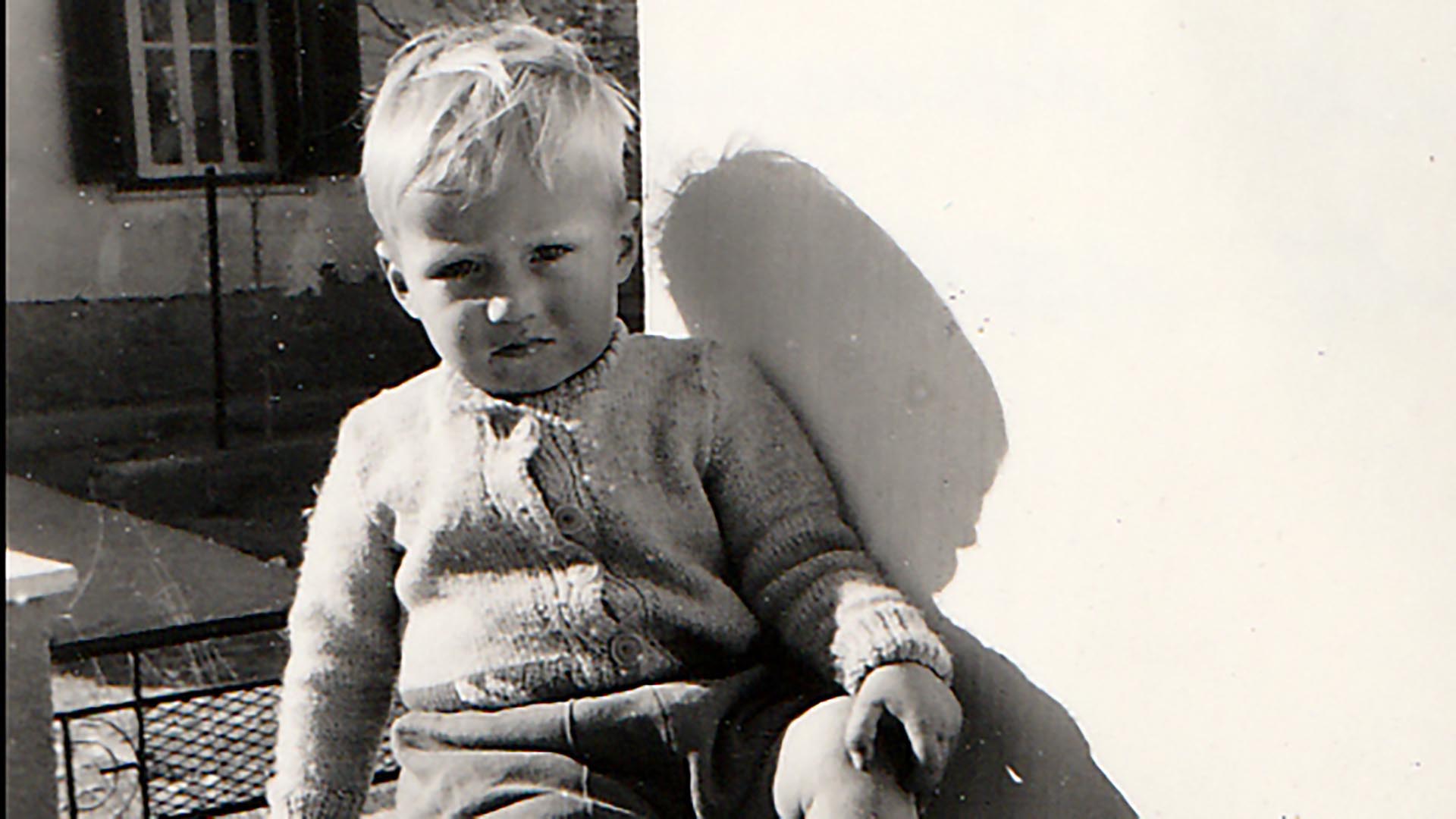 Ade Edmondson aged two 